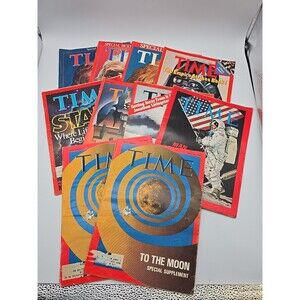 Vintage Time Magazines 1969 to 1980 lot of 10